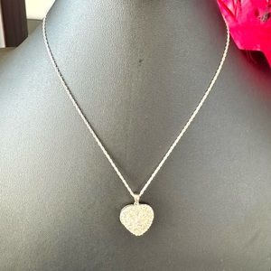 Silver Sparkling Heart Locket